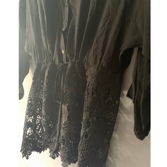 Roly Poly Black Button Up - Picture 2 of 4